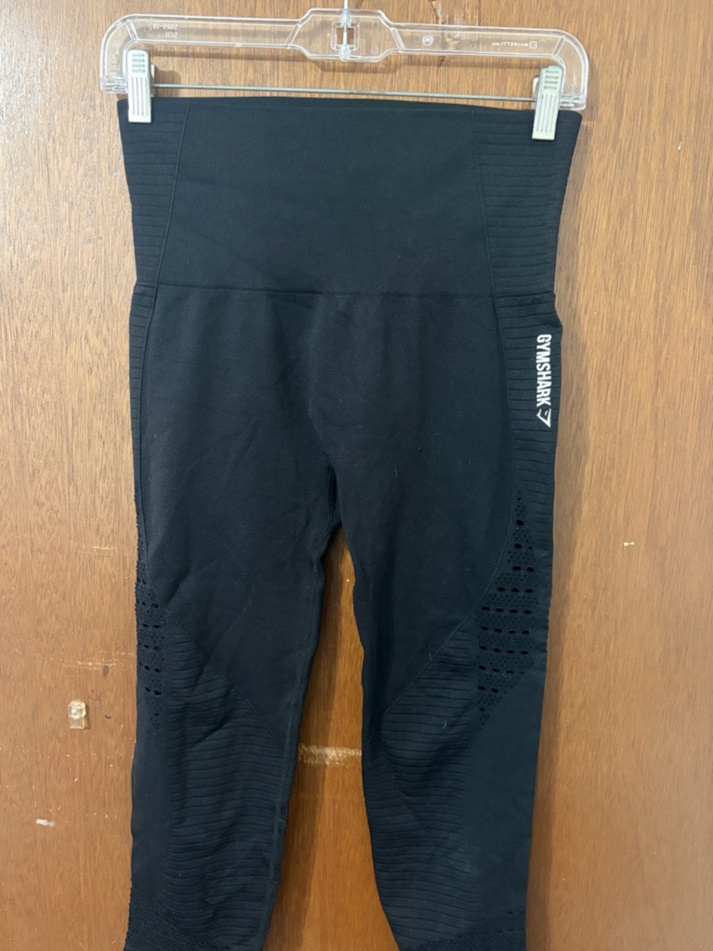 Women's Gymshark Black High-Waist Seamless Leggings with Side Logo